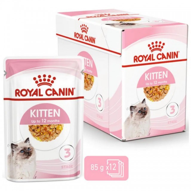 Royal Canin Kitten Jelly Pouch Yavru Kedi Yaş Maması 85 Gr 12 Adet