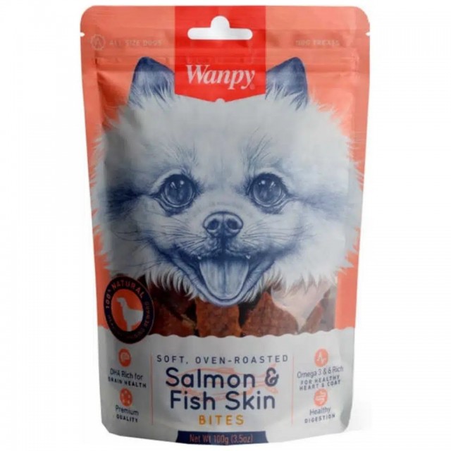 Wanpy Gerçek Somon Dilimleri Köpek Ödülü 100 Gr