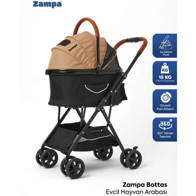 Zampa Bottas Kedi & Köpek Arabası Haki