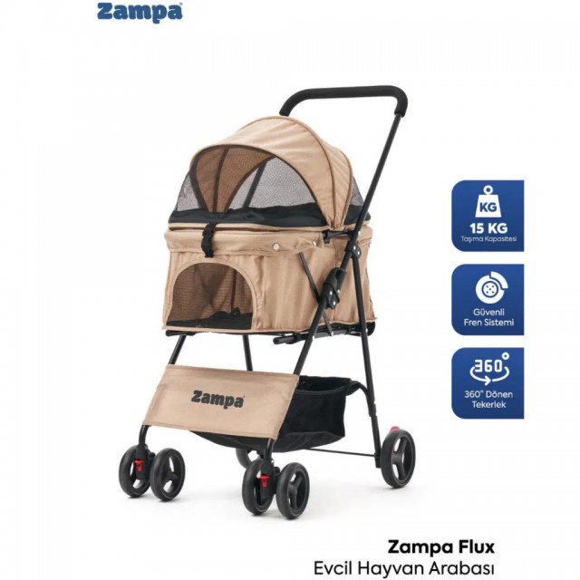 Zampa Flux Kedi & Köpek Arabası Kahverengi