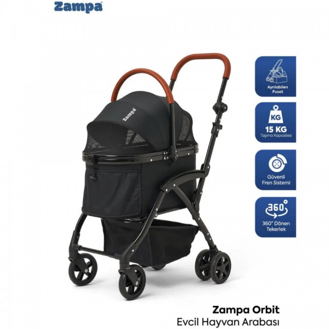 Zampa Orbit Kedi & Köpek Arabası Siyah