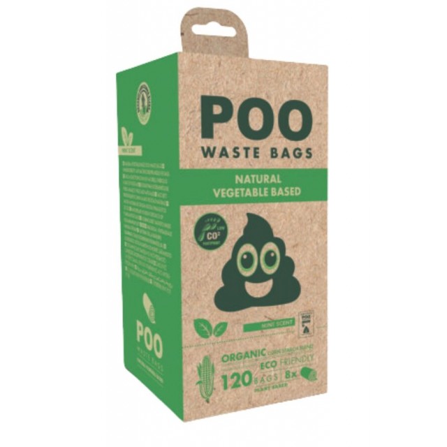 M-Pets Poo Dışkı Poşeti 15 Yaprak Nane Kokulu 8li Paket