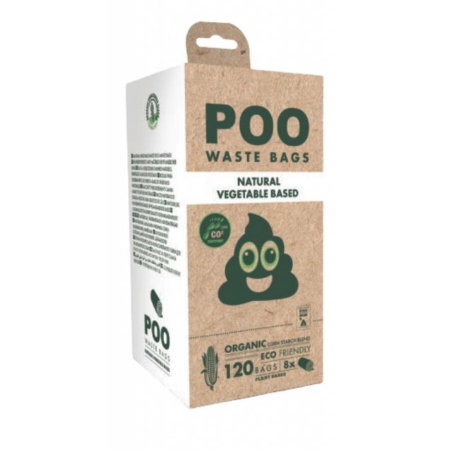 M-Pets Poo Dışkı Poşeti 15 Yaprak Natural 8li Paket