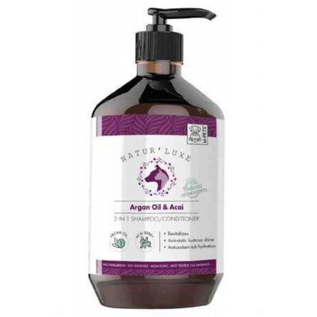 M-Pets Naturluxe Argan Oil & Acai Köpek Şampuanı ve Bakım Kremi 500ml