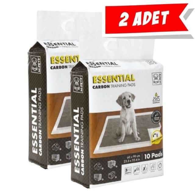M-Pets Essential Karbonlu Yapışkanlı Çiş Pedi 60x90cm 10lu (2 Adet)