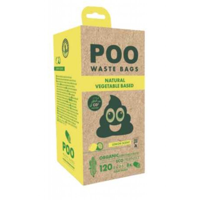 M-Pets Poo Dışkı Poşeti 15 Yaprak Limon Kokulu 8li Paket