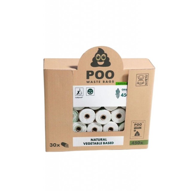 M-Pets Poo Dışkı Poşeti 15 Yaprak Naturel