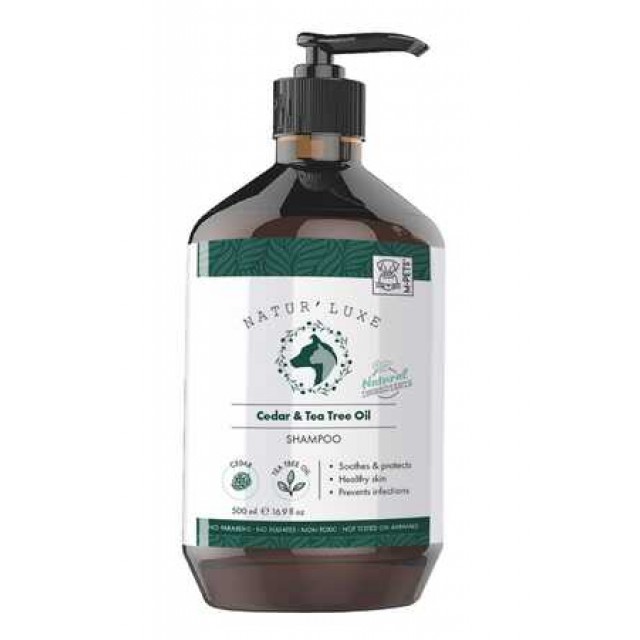 M-Pets Naturluxe Cedar & Tea Tree Oil Köpek Şampuanı 500ml