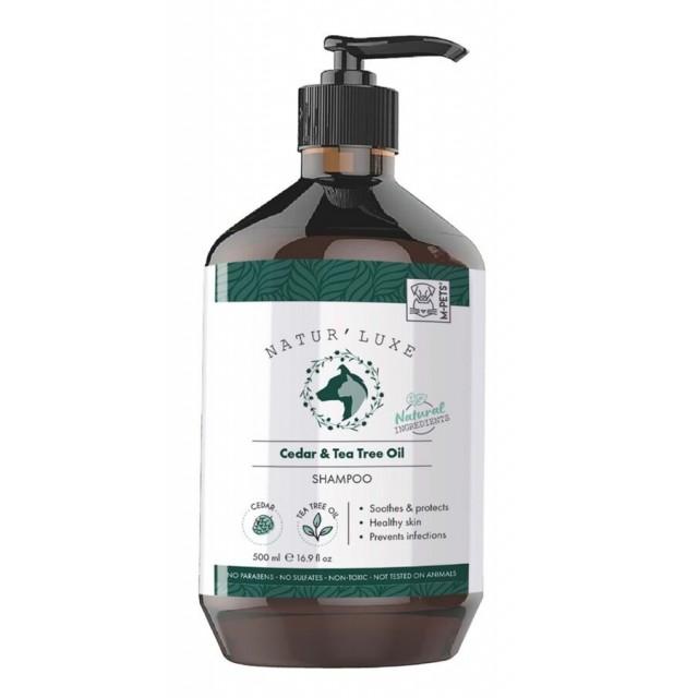 M-Pets Naturluxe Cedar & Tea Tree Oil Köpek Şampuanı 500ml