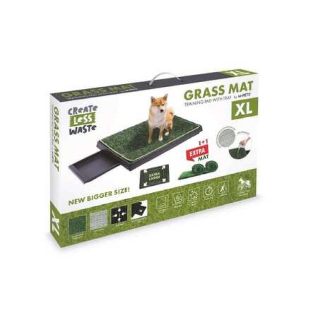 M-Pets Grass Mat Çekmeceli Çimli Köpek Tuvaleti XL 50x76cm