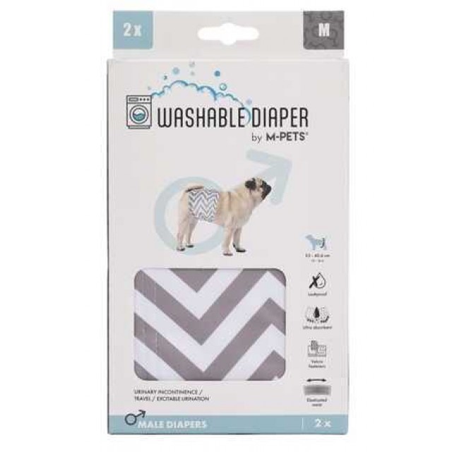 M-Pets Erkek Köpekler İçin Yıkanabilir Külot 2li (M)