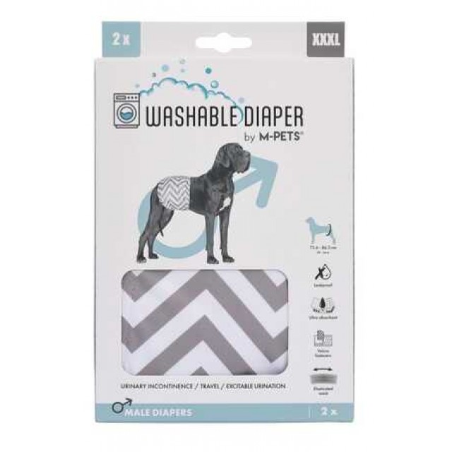 M-Pets Erkek Köpekler İçin Yıkanabilir Külot 2li (XXXL)