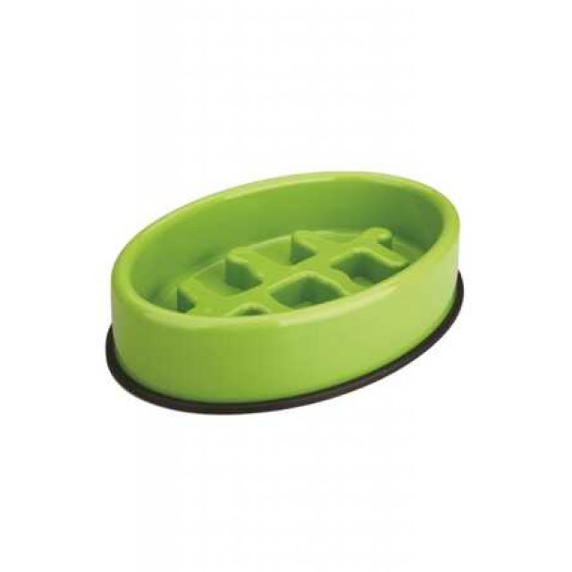 M-Pets Fishbone Yavaş Yeme Mama Kabı 1200ml Yeşil