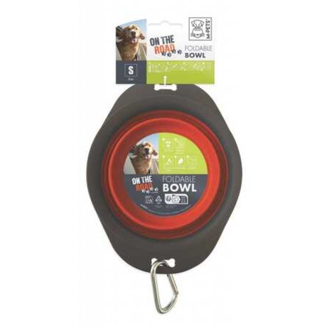 M-Pets On The Road Katlanabilen Mama Kabı (S) 420ml Turuncu/Kahverengi