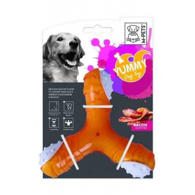 M-Pets Yummy Propeller Et Aromalı Kauçuk Köpek Oyuncağı