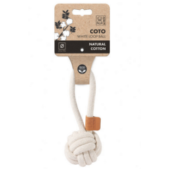 M-Pets Coto White Loop Ball Çekmeli Örgü Top Oyuncak 6,5cm