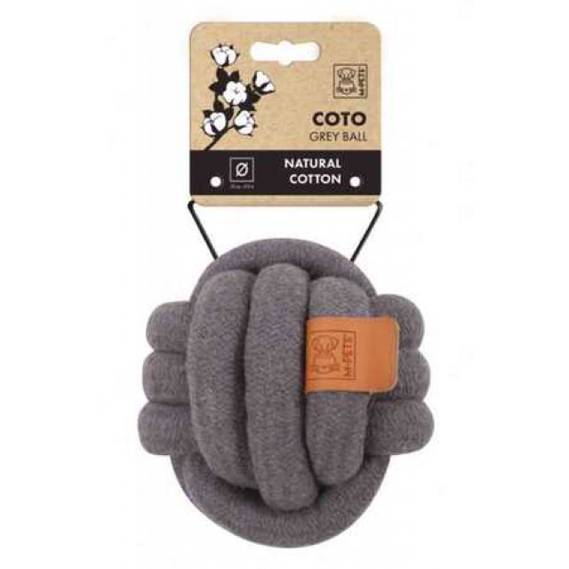 M-Pets Coto Örgü Top Oyuncak Gri 15cm