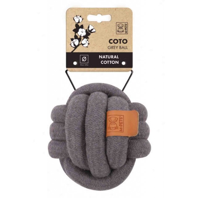 M-Pets Coto Örgü Top Oyuncak Gri 15cm