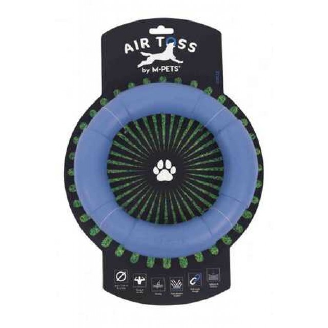 M-Pets Air Toss Circle Dayanıklı Suda Yüzen Köpek Oyuncağı Mavi