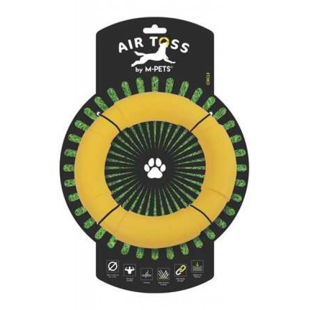 M-Pets Air Toss Circle Dayanıklı Suda Yüzen Köpek Oyuncağı