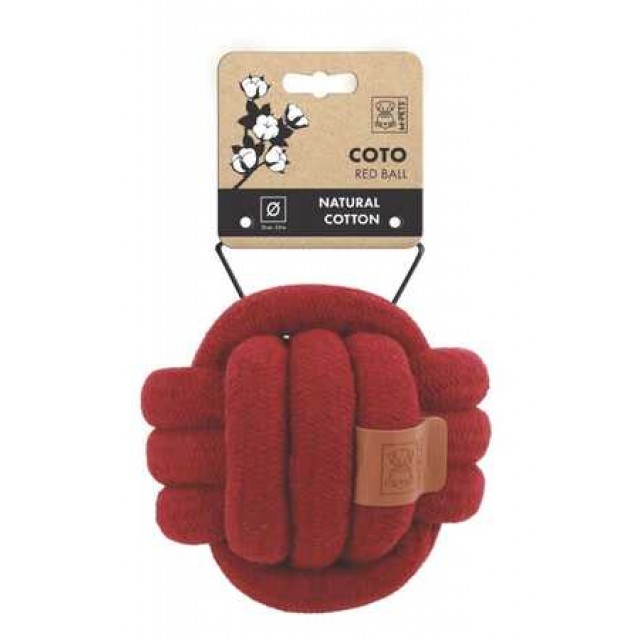 M-Pets Coto Örgü Top Oyuncak Kırmızı 15cm