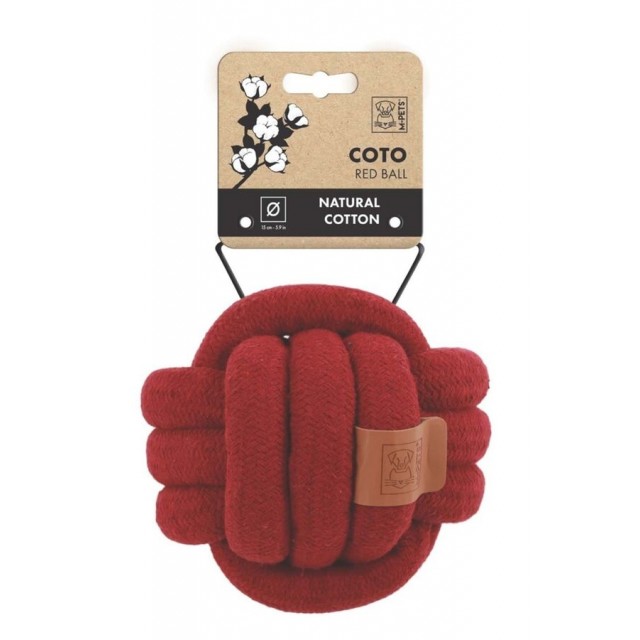 M-Pets Coto Örgü Top Oyuncak Kırmızı 15cm