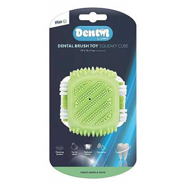 M-Pets Dental Squeaky Cube Diş Fırçalı Köpek Oyuncağı