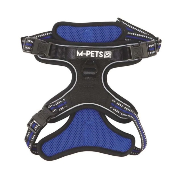 M-Pets Hiking Reflektörlü Soft Sırt Tasması Mavi (XL)