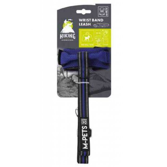 M-Pets Hiking Wrist Bilek Bantlı Gezdirme Tasması Mavi