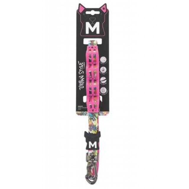 M-Pets Urbanstyle Graffiti Şok Emici Gezdirme Tasması (M)