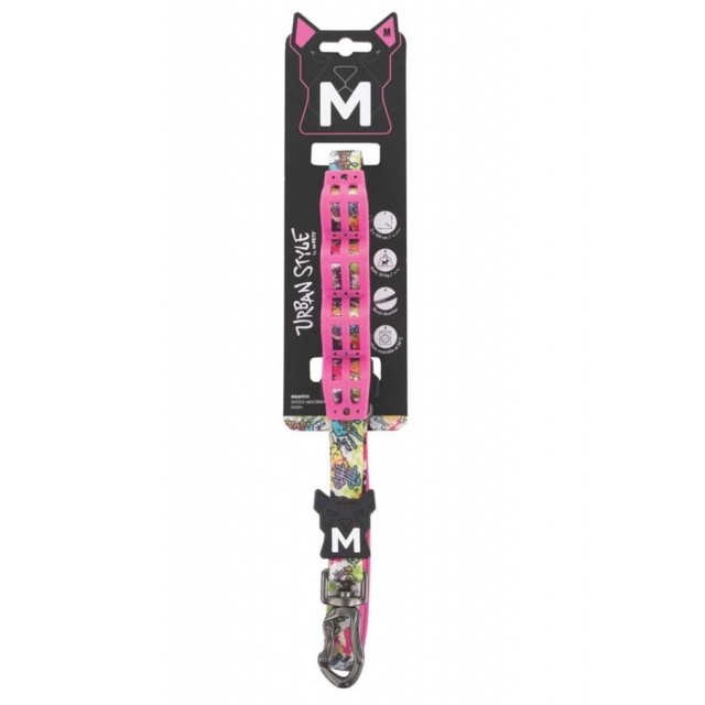 M-Pets Urbanstyle Graffiti Şok Emici Gezdirme Tasması (M)