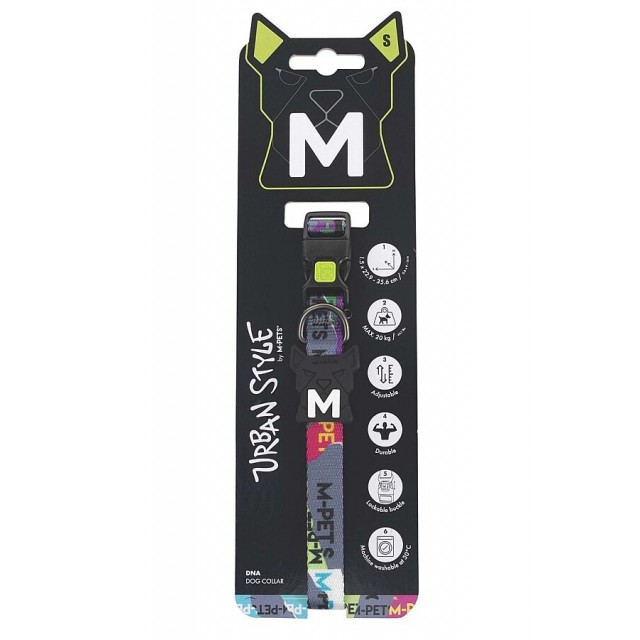 M-Pets Urbanstyle DNA Köpek Boyun Tasması (S)