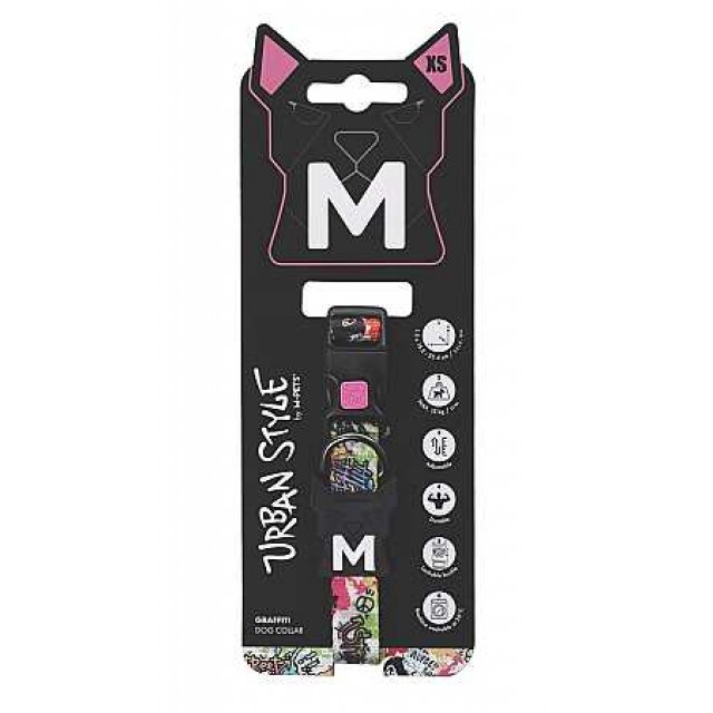 M-Pets Urbanstyle Graffiti Köpek Boyun Tasması (XS)