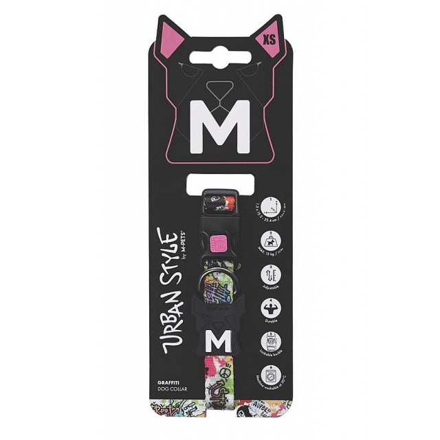 M-Pets Urbanstyle Graffiti Köpek Boyun Tasması (XS)