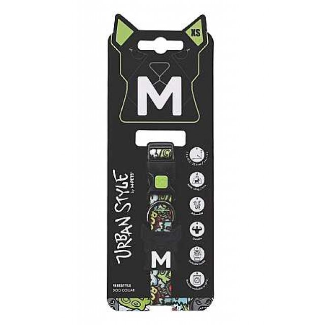 M-Pets Urbanstyle Freestyle Renkli Köpek Boyun Tasması (XS)