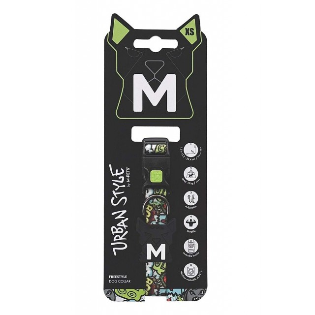M-Pets Urbanstyle Freestyle Renkli Köpek Boyun Tasması (XS)
