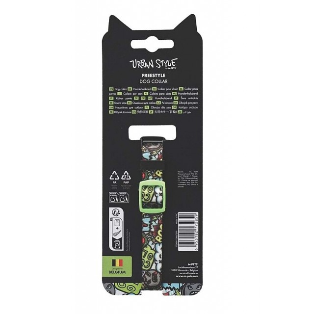 M-Pets Urbanstyle Freestyle Renkli Köpek Boyun Tasması (XS)
