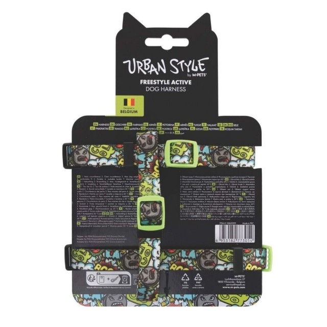 M-Pets Urbanstyle Multicolor Active Köpek Göğüs Tasması (XS)
