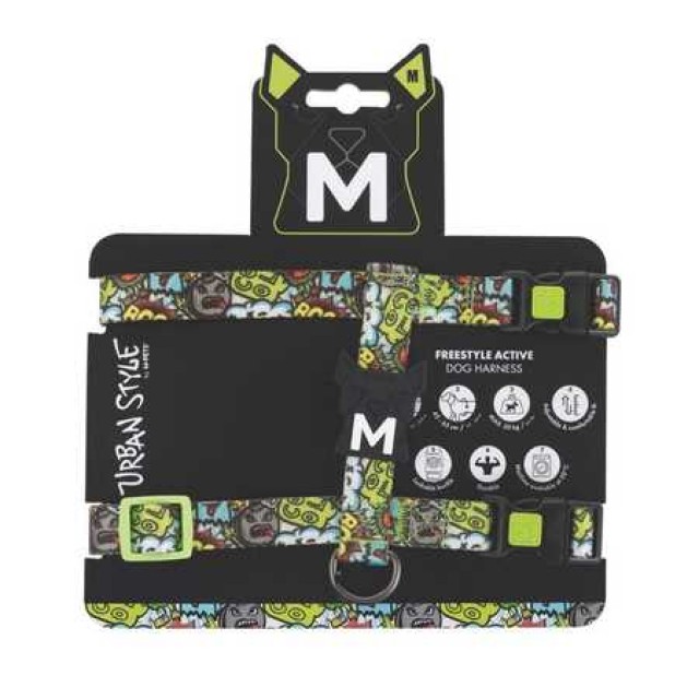 M-Pets Urbanstyle Multicolor Active Köpek Göğüs Tasması (M)