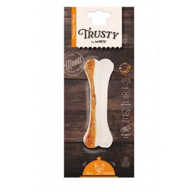 M-Pets Trusty Chicken Press Tavuklu Kemik Köpek Ödülü 12,7cm 55gr