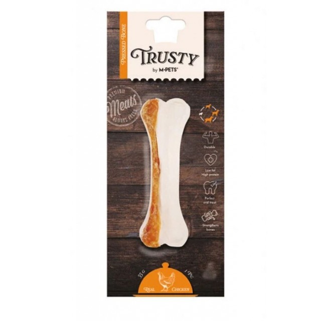 M-Pets Trusty Chicken Press Tavuklu Kemik Köpek Ödülü 12,7cm 55gr