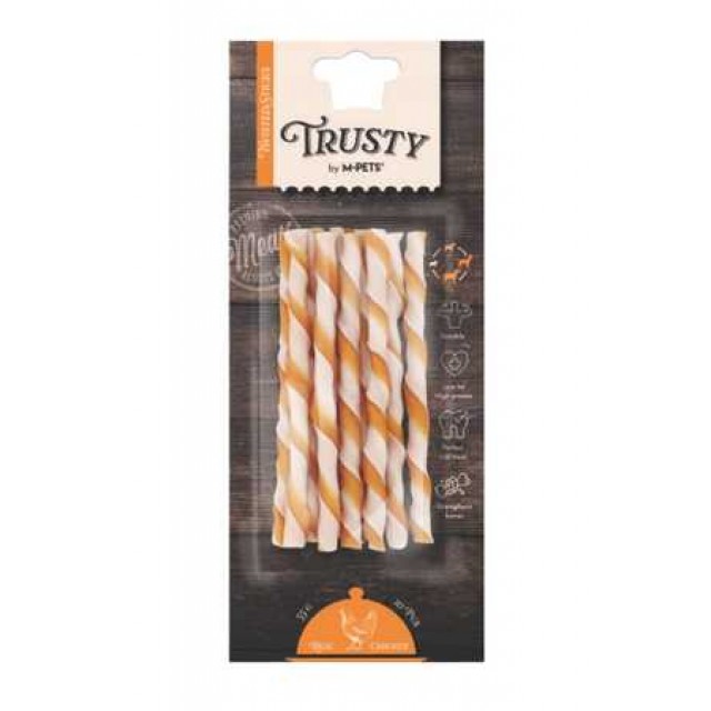 M-Pets Trusty Twisted Sticks Tavuklu Çubuk Köpek Ödülü 10lu 12,7cm 55gr