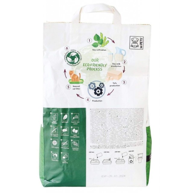 M-Pets Soya Organik Yeşil Çaylı Kedi Kumu 10lt