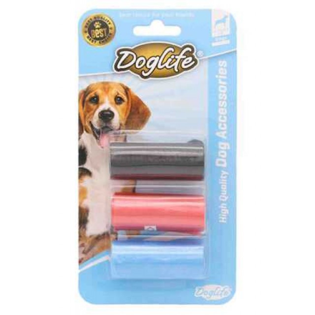 Doglife Renkli Dışkı Toplama Poşeti 3lü