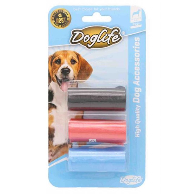 Doglife Renkli Dışkı Toplama Poşeti 3lü