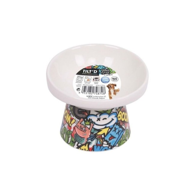 M-Pets Urbanstyle Tiltd Renkli Seramik Mama Kabı 150ml