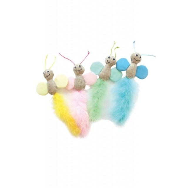 M-Pets Butterfly Kedi Oyuncağı Mix Color