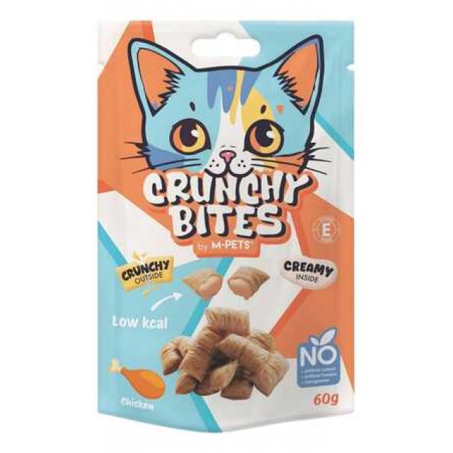 M-Pets Crunchy Bites Tavuklu Kedi Ödülü 60gr