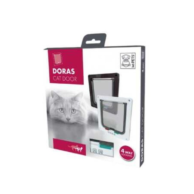 M-Pets Doras Kedi Kapısı 4 Yollu Beyaz