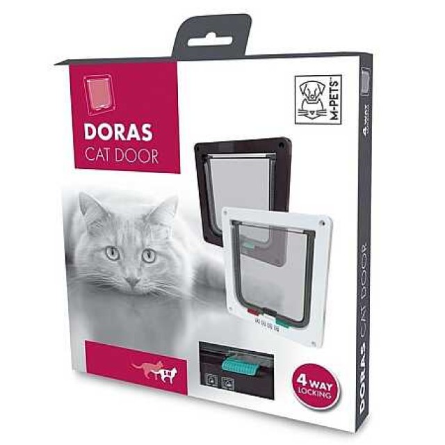 M-Pets Doras Dört Yollu Kedi Kapısı Kahverengi 197mmx190mm